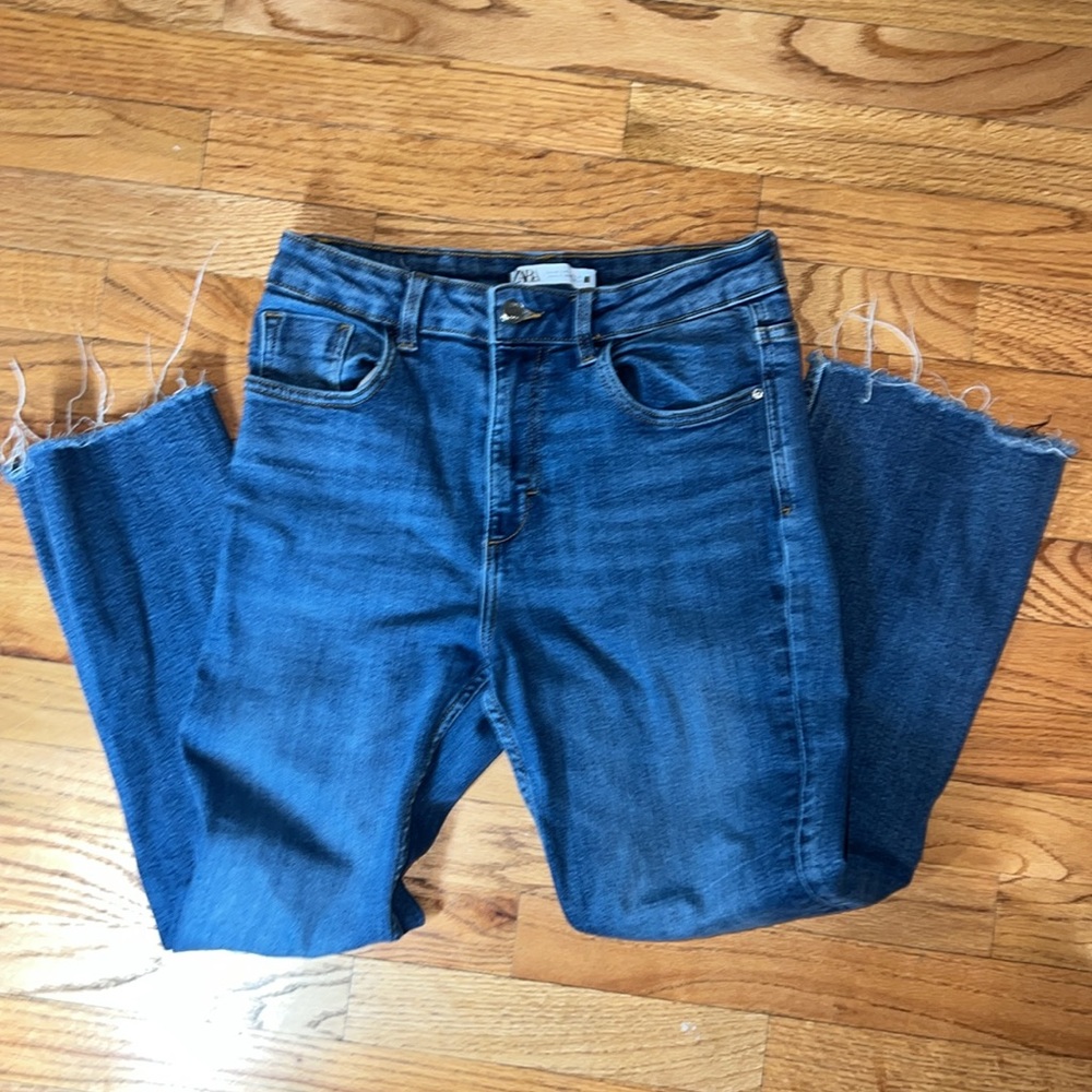 Zara jeans Sz Eur 38 USA 6.  Raw hemmed‎ - Picture 4 of 5